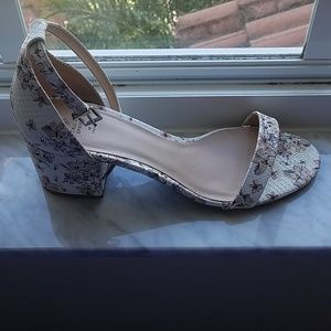 Floral block heels